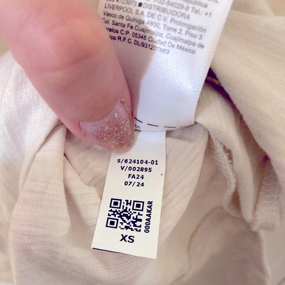 ATHLETA BUNDLE Cream Long Sleeve Slub Crop Top & Elation Snow Dye 7/8 Legging XS - Picture 8 of 9